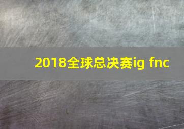 2018全球总决赛ig fnc